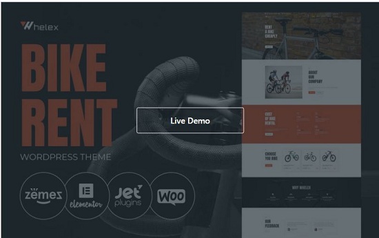 Whelex - Bike Rent, equipment Multipurpose Modern WordPress Elementor Theme